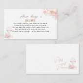 Elegante Watercolor Pinc Blume Rezept Kartenjacke Begleitkarte (Vorne/Hinten)