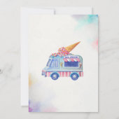 Elegante Watercolor Popsicle Baby Shower Einladung (Rückseite)