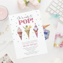 Elegante Watercolor Popsicle Baby Shower
