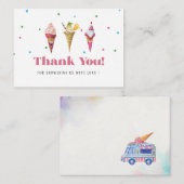 Elegante Watercolor Popsicle Danke Baby Dusche Mitteilungskarte (Vorne/Hinten)