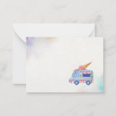 Elegante Watercolor Popsicle Danke Baby Dusche Mitteilungskarte (Rückseite)