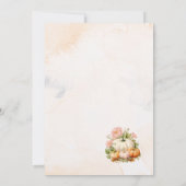 Elegante Watercolor Pumpkin Baby Dusche Einladung (Rückseite)