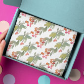 Elegante Watercolor Red Berry Weihnachten Seidenpapier