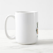 Elegante Watercolor Red Bow Familie Weihnachtsbaum Kaffeetasse (Links)
