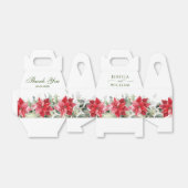 Elegante Watercolor Red Poinsettia Gastgeschenk Ho Geschenkschachtel (Ungefaltet)