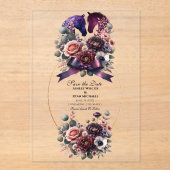 Elegante Watercolor Reitsport Hochzeit Acryleinladungen (Vorderseite)