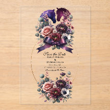 Elegante Watercolor Reitsport Hochzeit