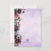 Elegante Watercolor Reitsport Hochzeit RSVP Karte (Rückseite)