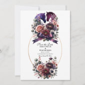 Elegante Watercolor Reitsport Hochzeit Save The Date (Vorderseite)