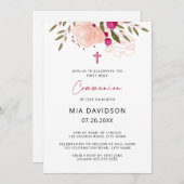 Elegante Watercolor Rosa Blumenzwiebeln Einladung (Vorne/Hinten)