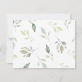 Elegante Watercolor Rosa Hochzeitsempfang Einladung (Rückseite)