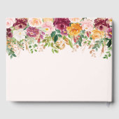 Elegante Watercolor Rose Garden Gästebuch (Rückseite)