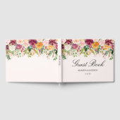 Elegante Watercolor Rose Garden Gästebuch (Voll)