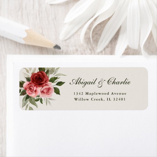 Elegante Watercolor Rose Klassische Hochzeit (Insitu)