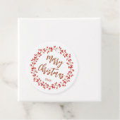 Elegante Watercolor Rosehips Frohe Weihnachten. Ru Geschenkanhänger (Beispiel)