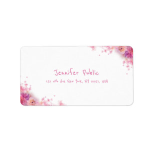 Elegante Watercolor-Rosen-modernes Handmit Adressaufkleber