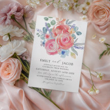 Elegante Watercolor Roses & Eukalyptus Wedding
