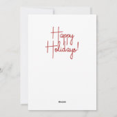 Elegante Watercolor Roter Kardinal Weihnachten (Rückseite)