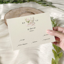 Elegante Watercolor RSVP Karte