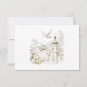 Elegante Watercolor RSVP Karte (Rückseite)