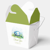 Elegante Watercolor Rugby Baby Shower Fevor Boxen Geschenkschachtel (Geöffnet)