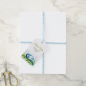 Elegante Watercolor Rugby Baby Shower Geschenkanhänger (Mit Garn)