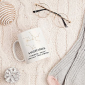 Elegante Watercolor Sagittarius Zodiac Custom Tass Kaffeetasse