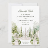 Elegante Watercolor Save The Date (Vorderseite)