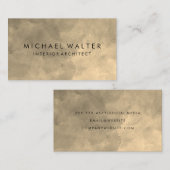 Elegante Watercolor Sepia Visitenkarte (Vorne/Hinten)