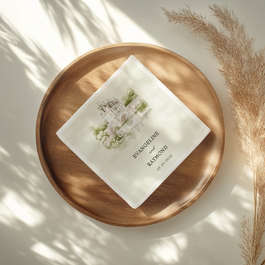 Elegante Watercolor Serviette