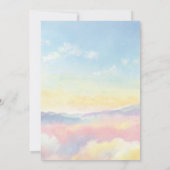 Elegante Watercolor Sky and Clouds Baby Shower Einladung (Rückseite)
