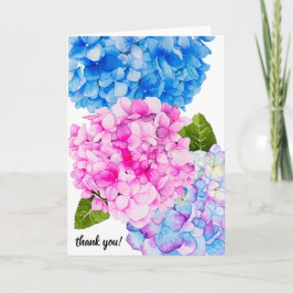 Elegante Watercolor Sommer-Blume | Danke! Dankeskarte