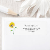 Elegante Watercolor Sonnenblume Hochzeitsskriptchi (Insitu)