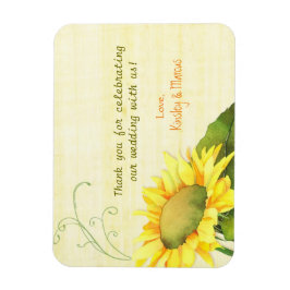 Elegante Watercolor Sonnenblumen Hochzeit Vielen D Magnet