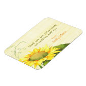 Elegante Watercolor Sonnenblumen Hochzeit Vielen D Magnet (Linke Seite)