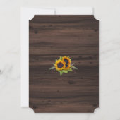 Elegante Watercolor Sonnenblumen Wood Baby Dusche Einladung (Rückseite)