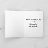 Elegante Watercolor Sonnenblumenkarte Karte (Innenseite)