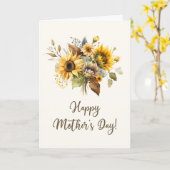 Elegante Watercolor Sonnenblumenkarte Karte (Gelbe Blume)