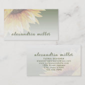 Elegante Watercolor Sonnenblumenkarte Visitenkarte (Vorne/Hinten)