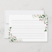Elegante Watercolor Spring Floral Rezept Card (Rückseite)