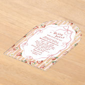 Elegante Watercolor Strawberry Girl Babydusche in Acryleinladungen (Ablage )