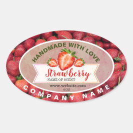 Elegante Watercolor Strawberry Jam Square Sticker