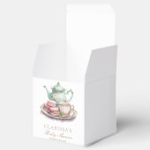 Elegante Watercolor Tea Party Babydusche Geschenkschachtel (Geöffnet)
