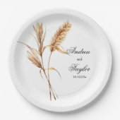 Elegante Watercolor Terracota Pappteller (Vorderseite)