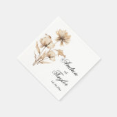 Elegante Watercolor Terracota Serviette (Ecke)