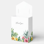 Elegante Watercolor Tropical Floral Wedding Geschenkschachtel (Geöffnet)
