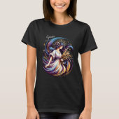 Elegante Watercolor Virgo Zodiac Custom T-Shirt (Vorderseite)