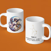 Elegante Watercolor Virgo Zodiac Custom Tasse