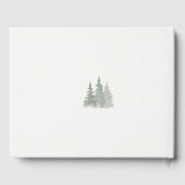 Elegante Watercolor Wald Hochzeit Gästebuch (Rückseite)