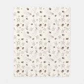 Elegante Watercolor-Wald-Winterbeeren-Muster Fleecedecke (Vorderseite)